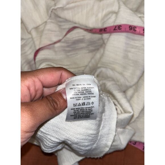 Anthropologie Moth White Long Sleeve Round Neck Outdoor Cardigan Sweater Women's - Picture 6 of 7